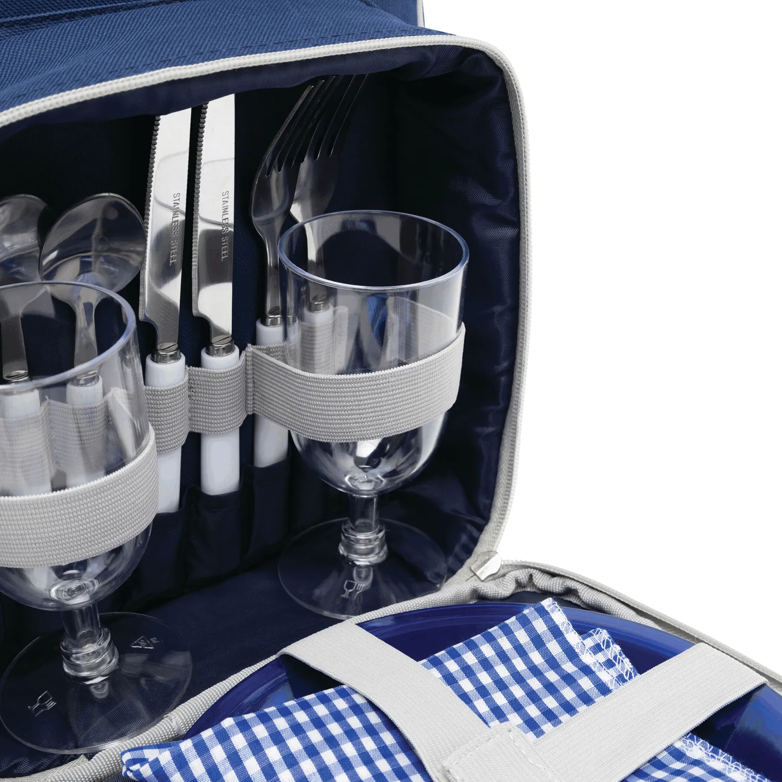 OUTSIDE - Picknick-Rucksack, blau, grau – Bild 9