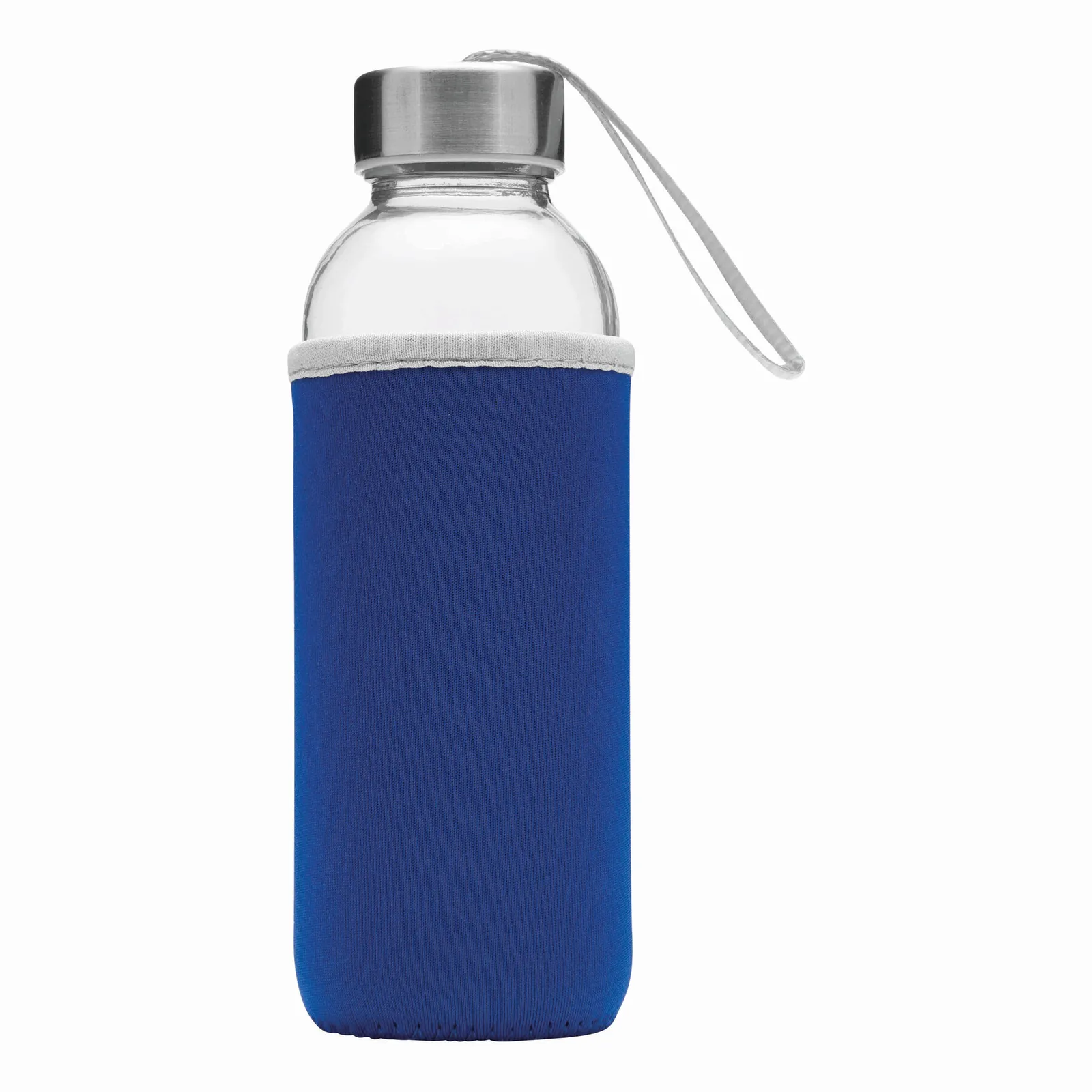 TAKE WELL - Glas-Flasche, royalblau, transparent – Bild 2