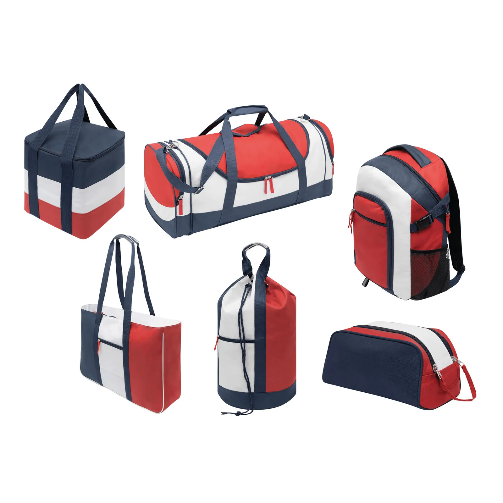 MARINA GYM - Sporttasche blau, rot, weiß, blau, rot – Bild 13