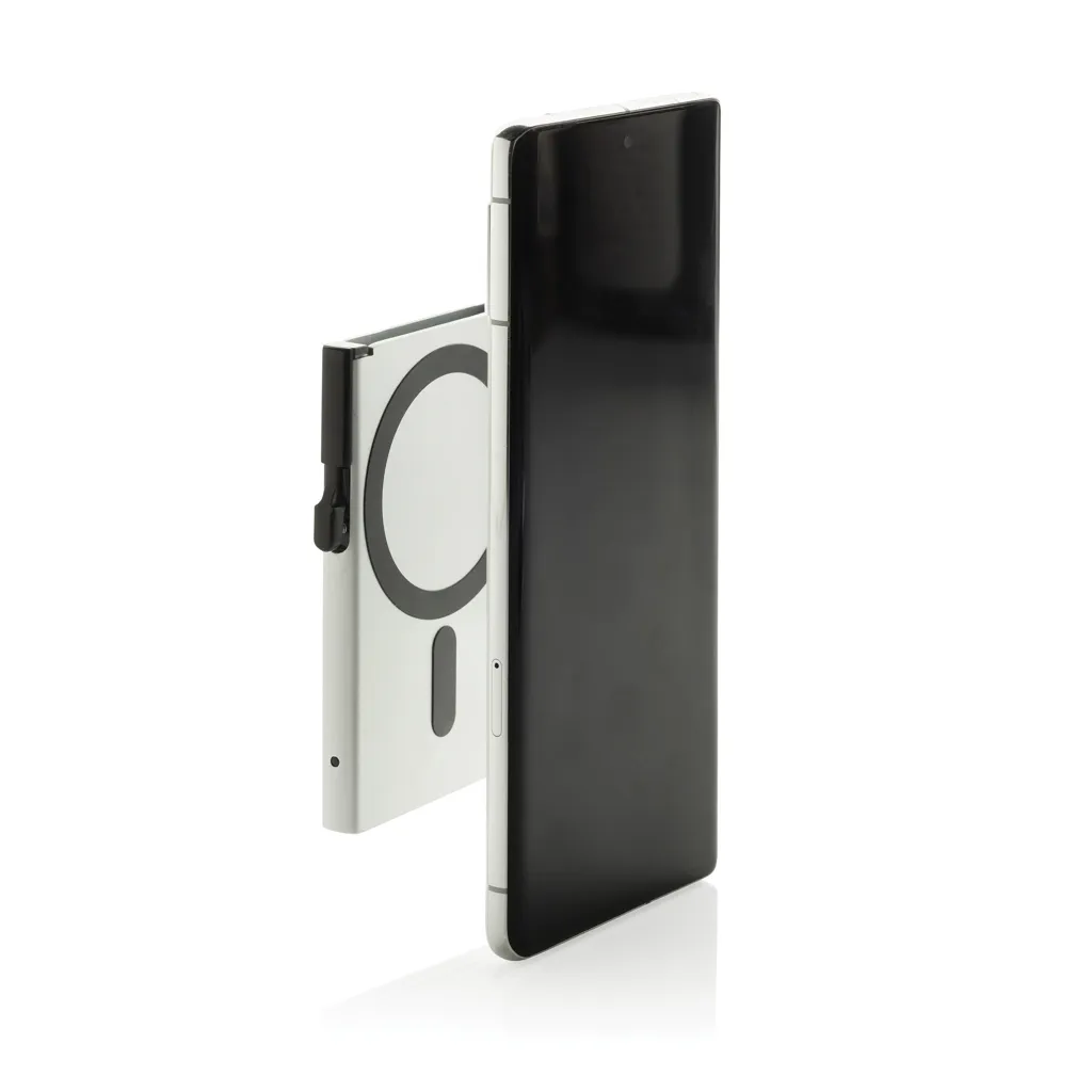 Magnetischer RFID-Kartenhalter aus Aluminium für Smartphones, silber – Bild 2