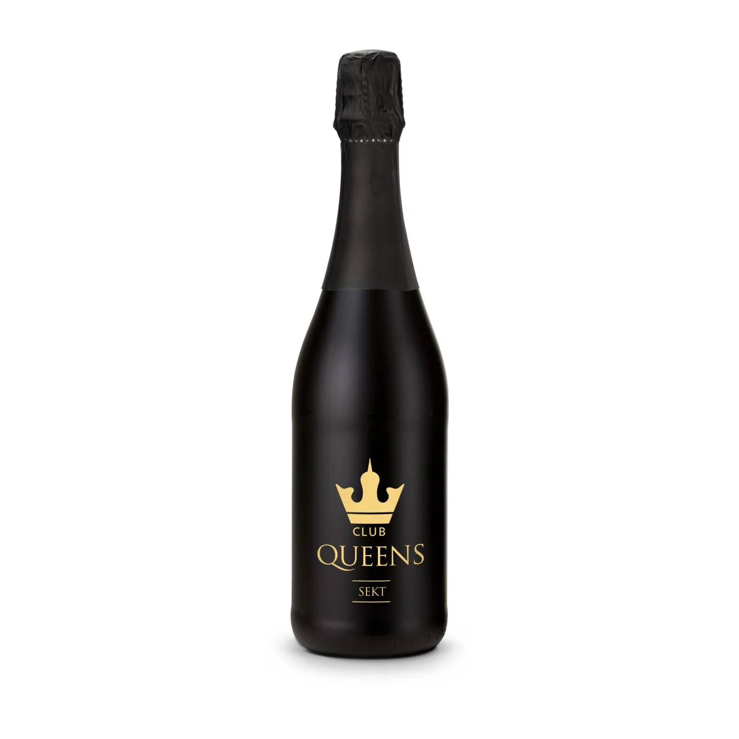 Sekt Cuvée - Flasche schwarz, 0,75 l, schwarz – Bild 3
