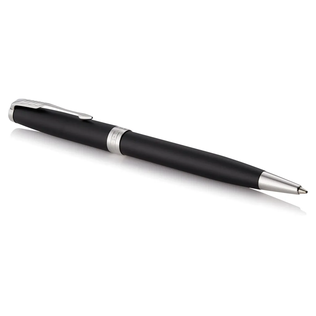 Parker SONNET Stift mattschwarz mit Palladium-Verzierungen, silber – Bild 2