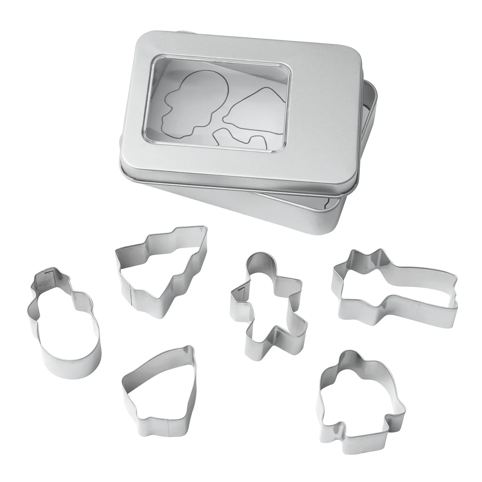Cookie - Ausstechförmchen-Set mit 6 -Ausstechern silber, silber – Bild 2