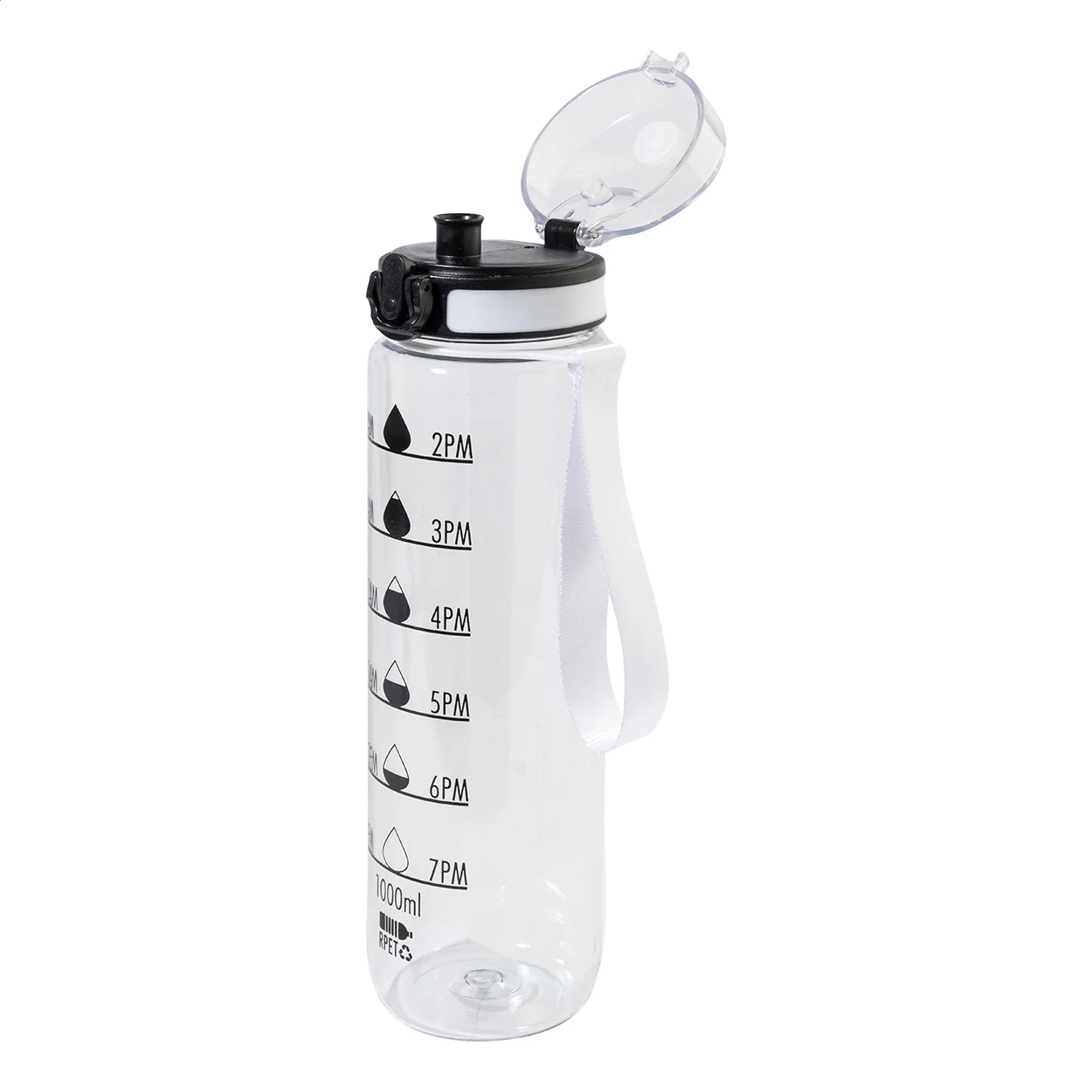 RPET Flasche mit Motivationsanzeige Sipcount, transparent – Bild 3