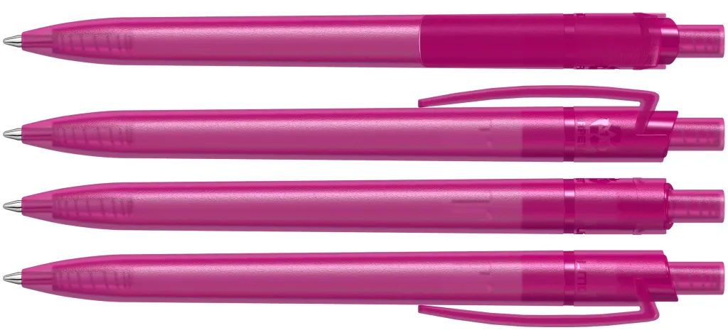 RECYCLED PET PEN STEP frozen Druckkugelschreiber magenta, magenta – Bild 2