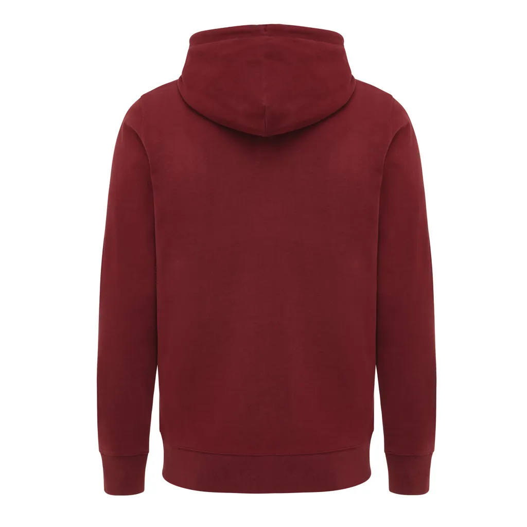 IQONIQ Abisko Zip-Kapuzenpullover aus recycelter Baumwolle, burgunderrot – Bild 2