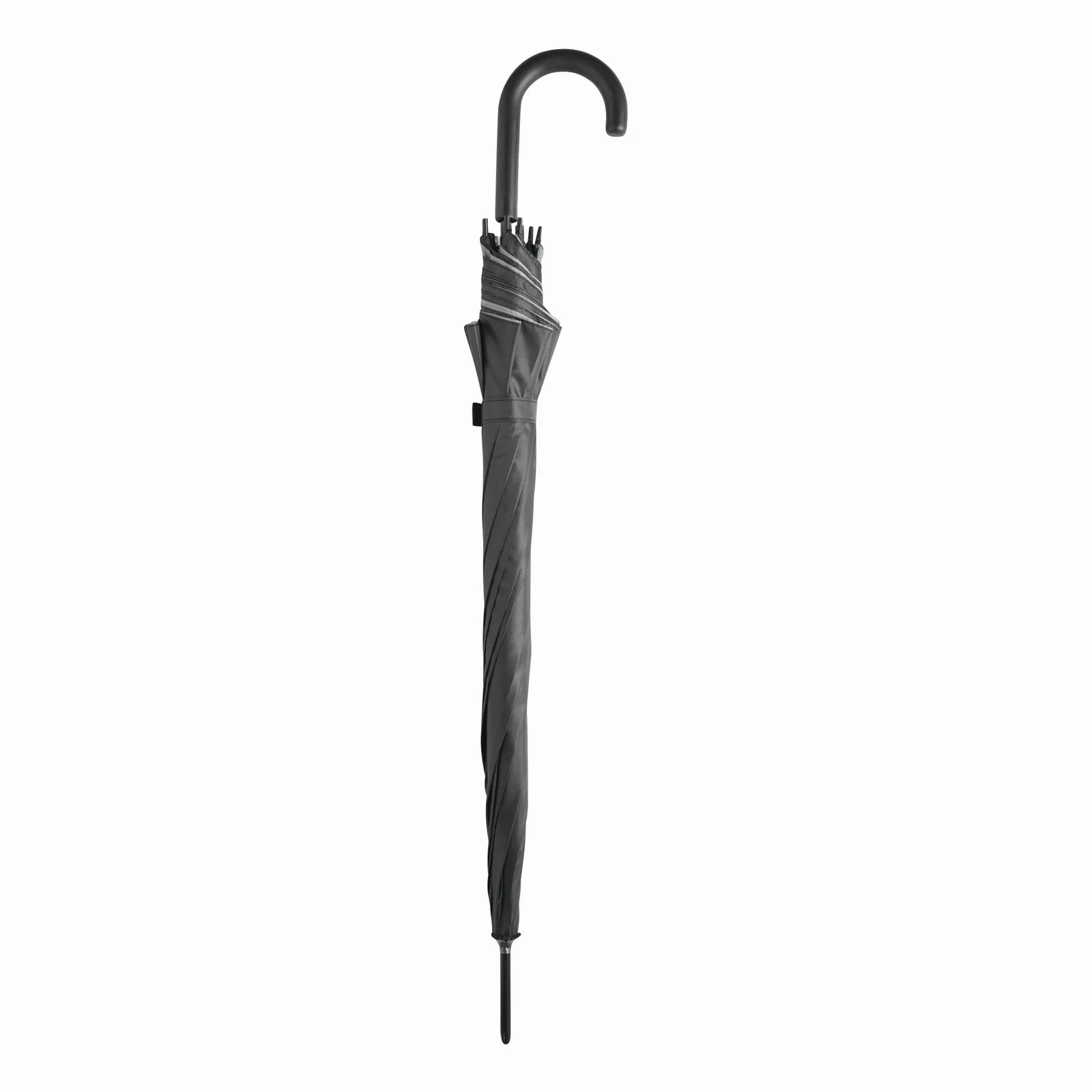 DOUBLY Umbrella, Automatik-Stockschirm, grau, schwarz – Bild 3
