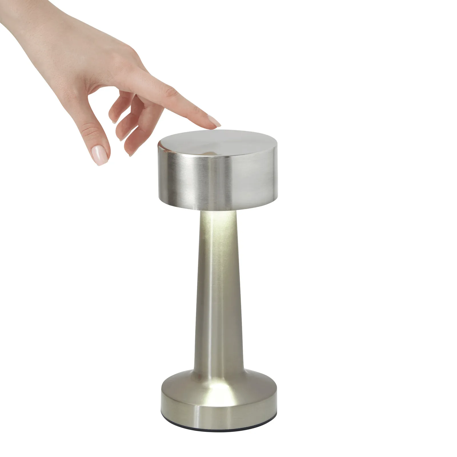 MUSHROOM - Edelstahl-Tischlampe, silber – Bild 8