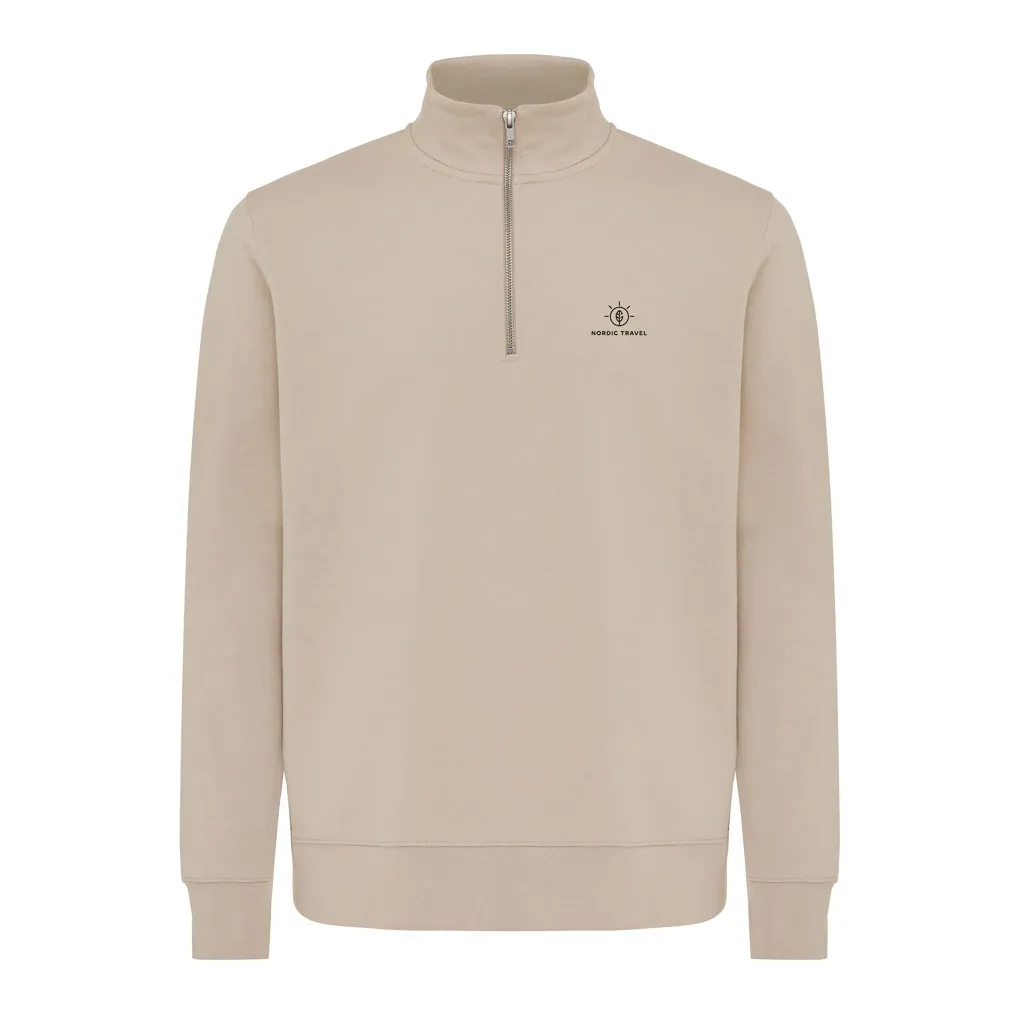 IQONIQ Elgon Quarter-Zip-Sweater aus rec. Baumwolle, desert – Bild 3