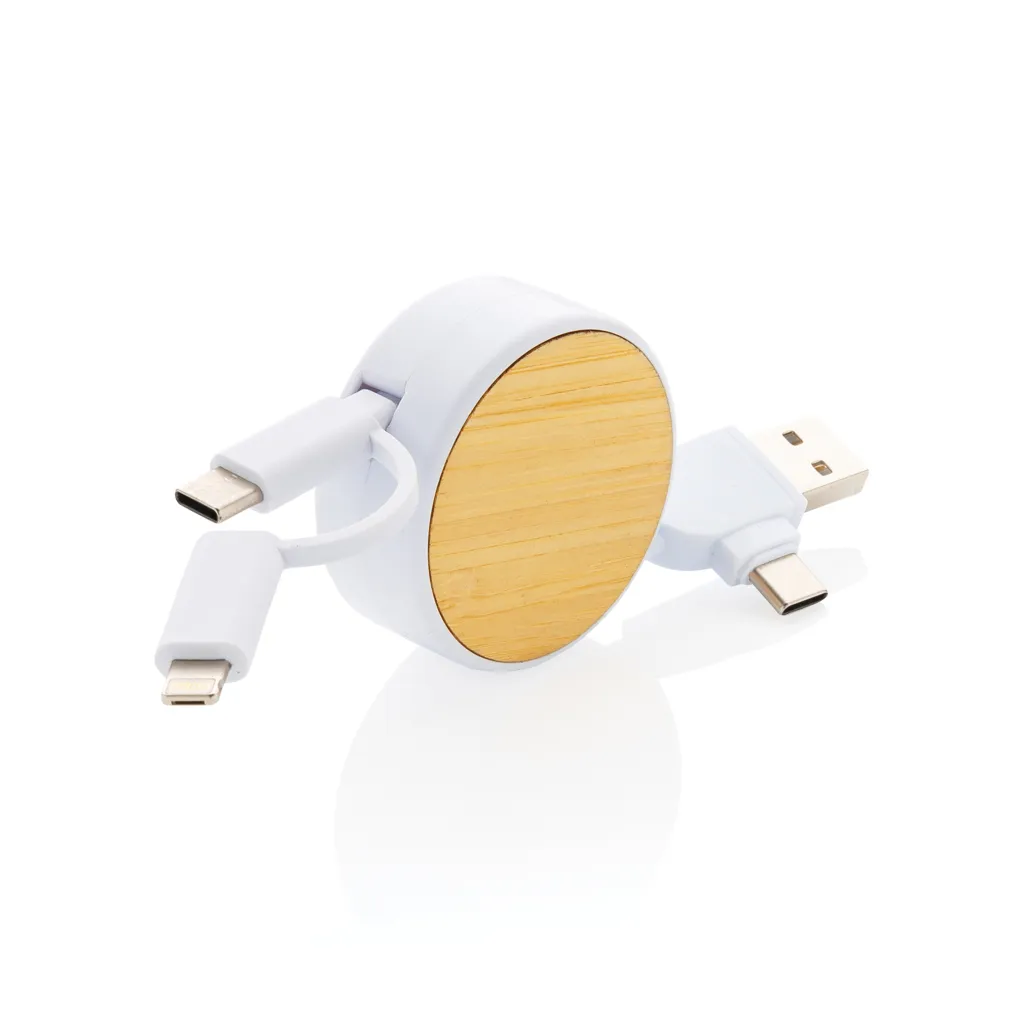 Ontario ausziehb. 4-in-1 Kabel aus RCS recyceltem Kunststoff