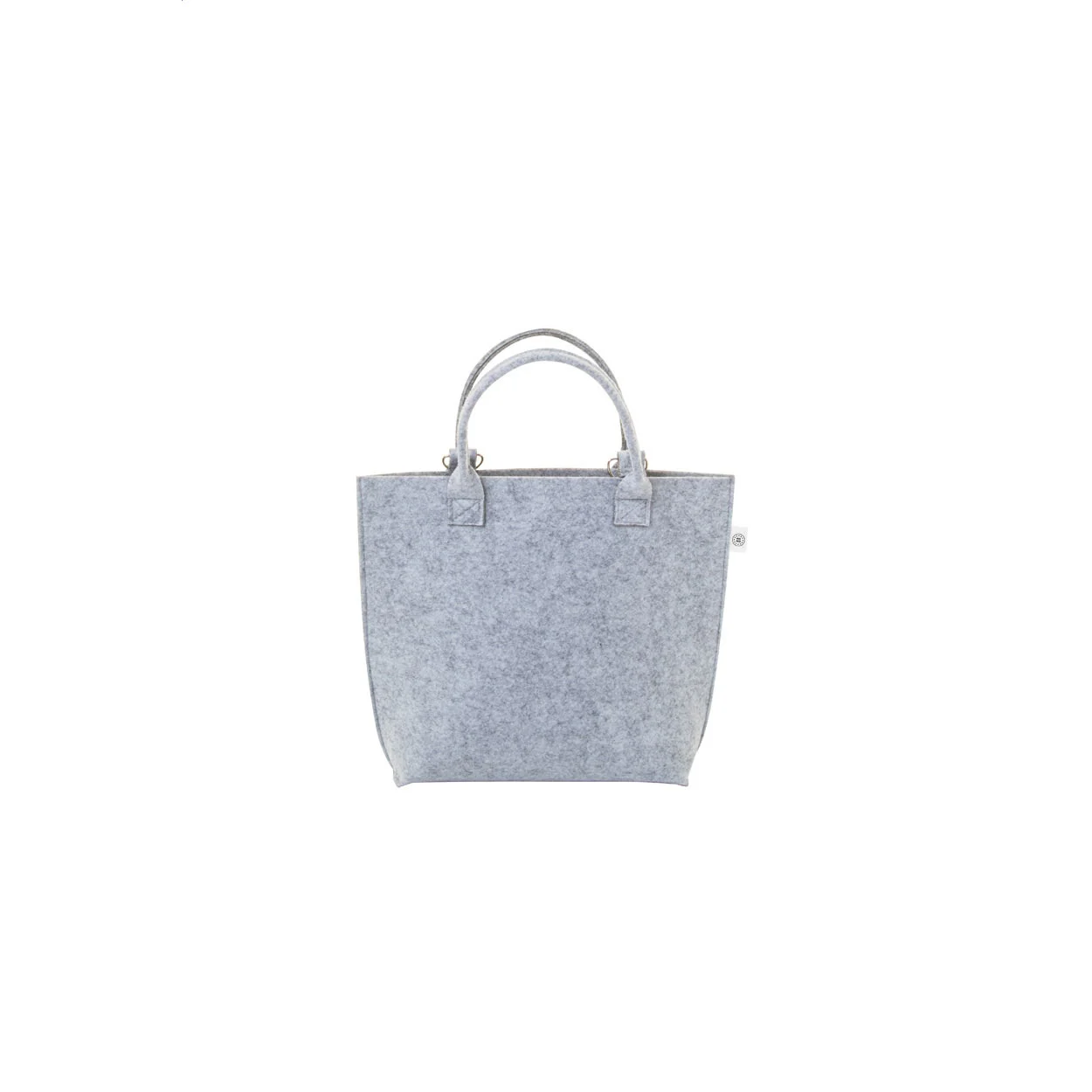 individuelle RPET Einkaufstasche CreaFelt Shop C, weiß, grau – Bild 7