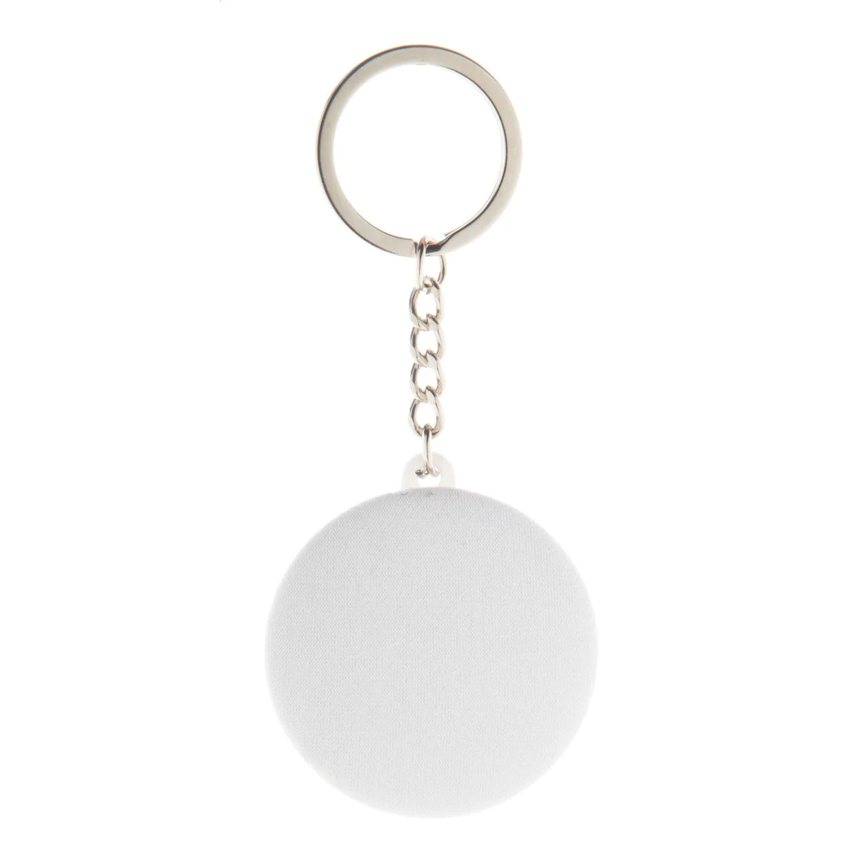 Button-Schlüsselanhänger KeyBadge RPET Mini, weiß – Bild 2