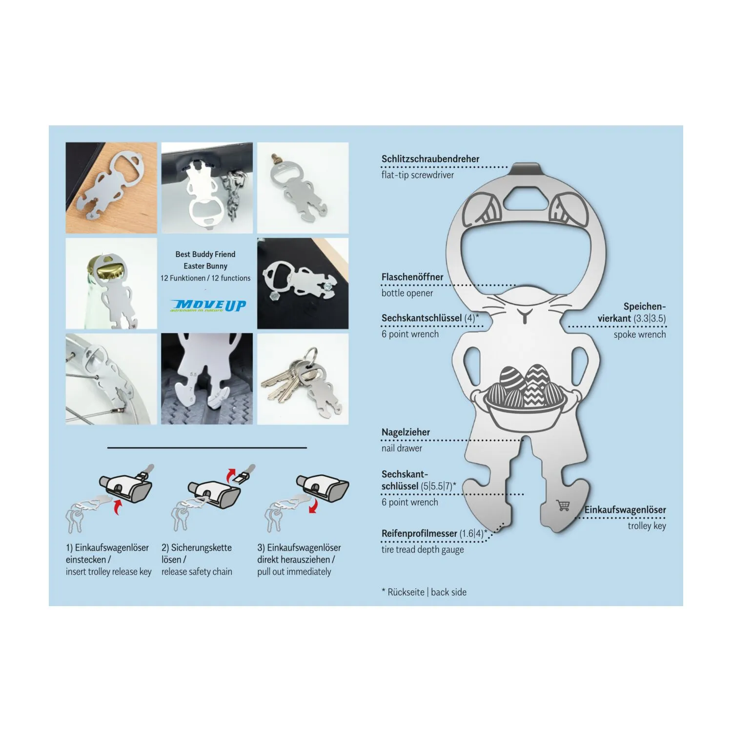 ROMINOX® Best Buddy Friend // Easter bunny, silber – Bild 8