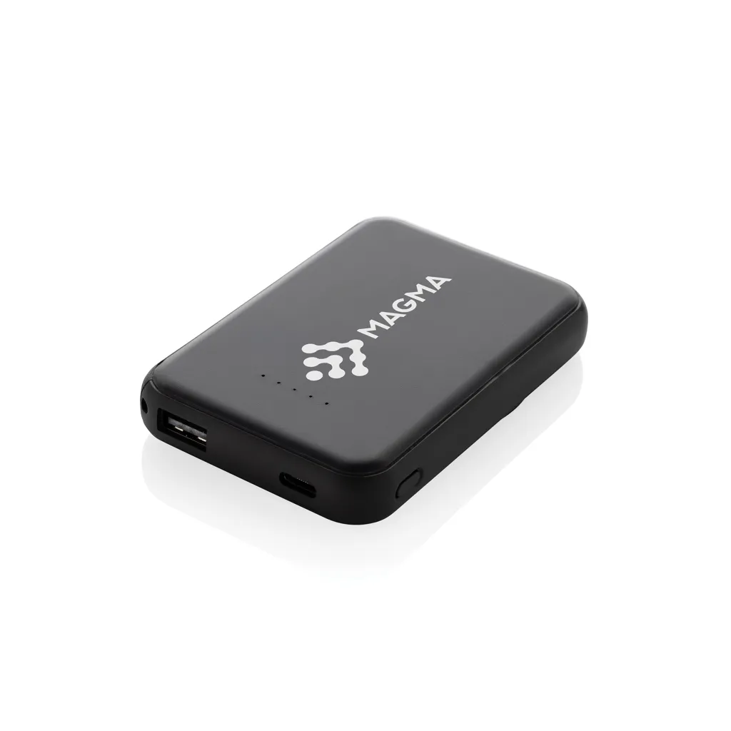 Stellar 5.000mAh 5W magnetische Powerbank aus RCS rec. ABS, schwarz – Bild 8