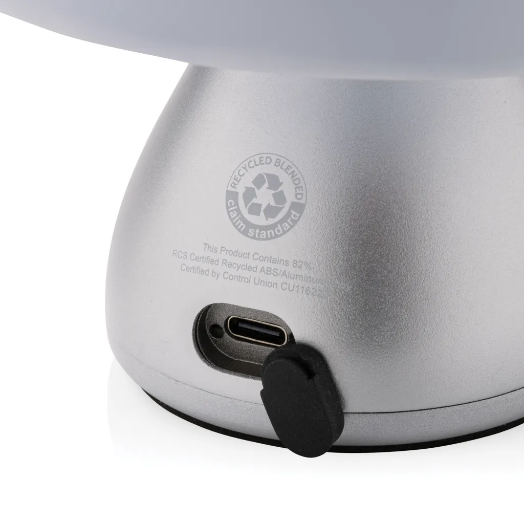 Luming wiederaufladbare USB-Tischlampe aus RCS Kunststoff, grau – Bild 3