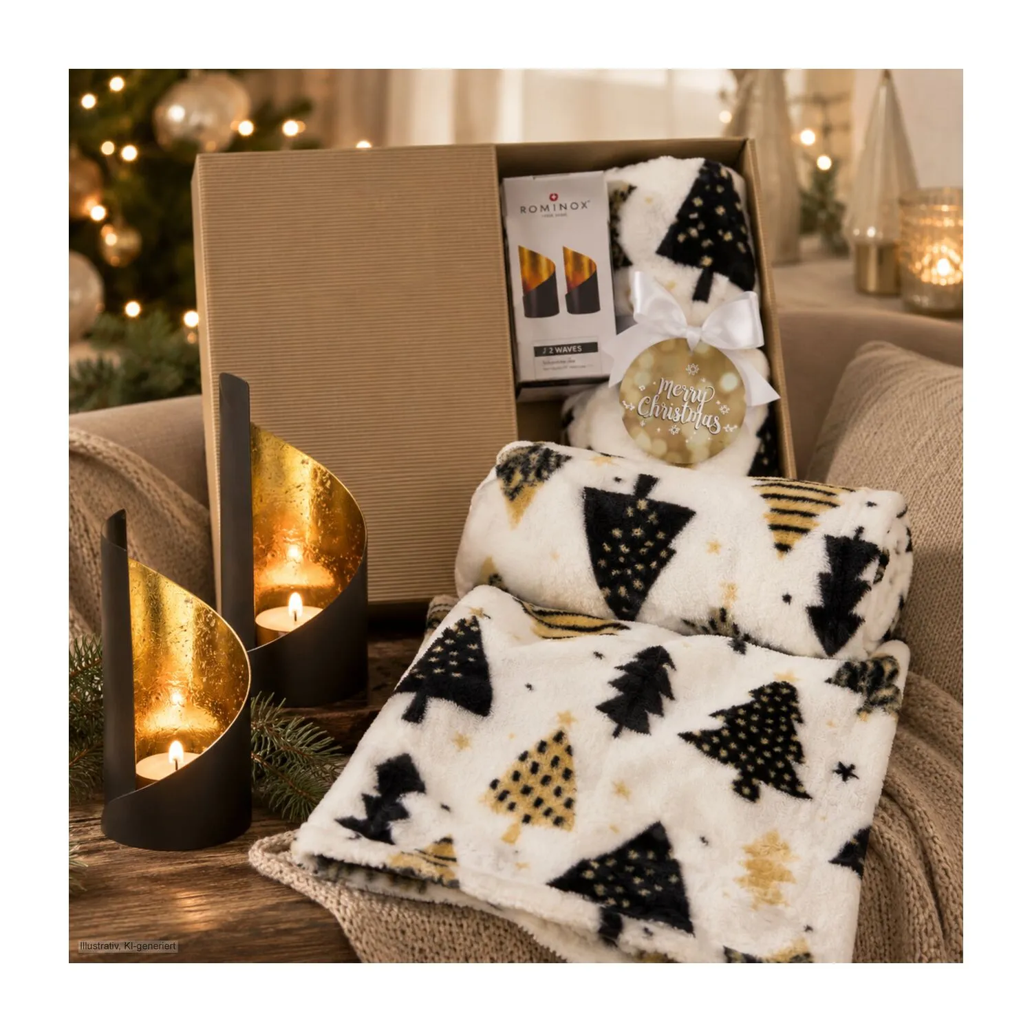 Wellness-Geschenkset: Adventstraum, gold – Bild 3