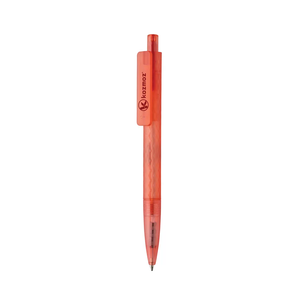 X3 Frosted-Pen aus GRS recyceltem PC, rot – Bild 4