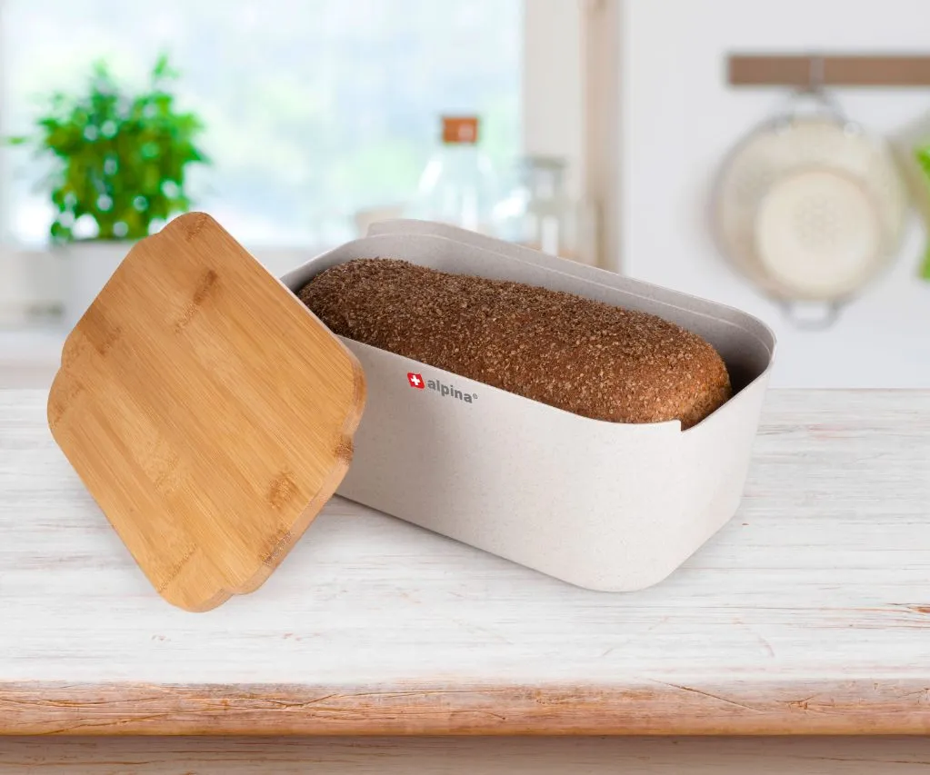 ALPINA Brotkasten 650gr 18.5x33x12cm, Beige – Bild 6