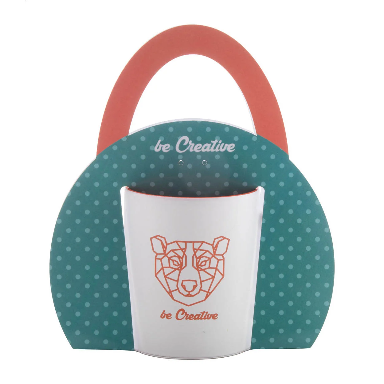 Becher-Tragetasche CarryMug, weiß – Bild 3