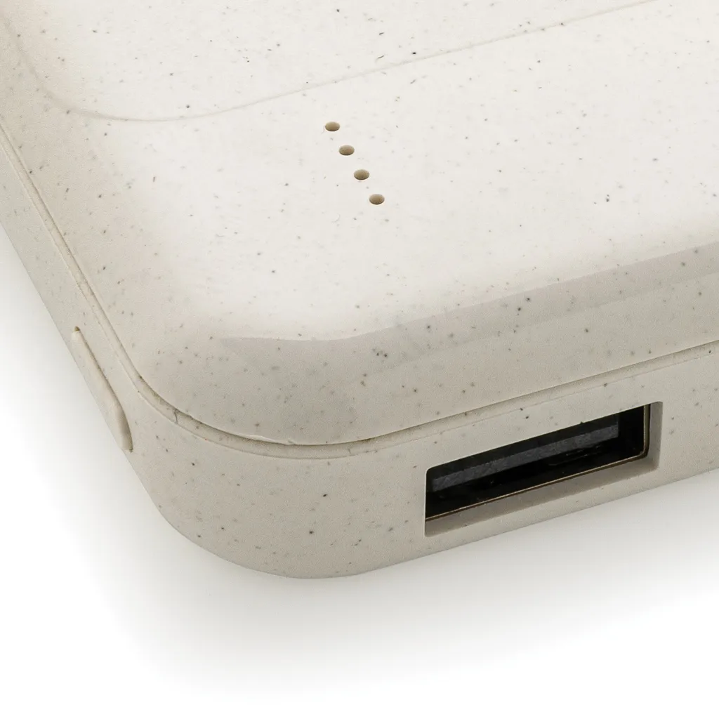 Wireless Powerbank aus RCS Standard recyceltem Kunststoff, weiß – Bild 4