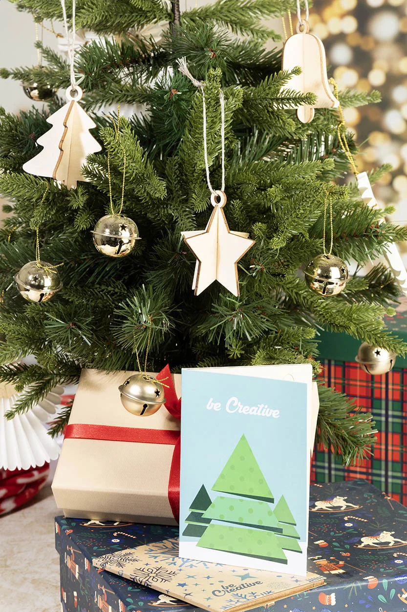 Weihnachtskarte FestiCard, Stern, natur – Bild 5