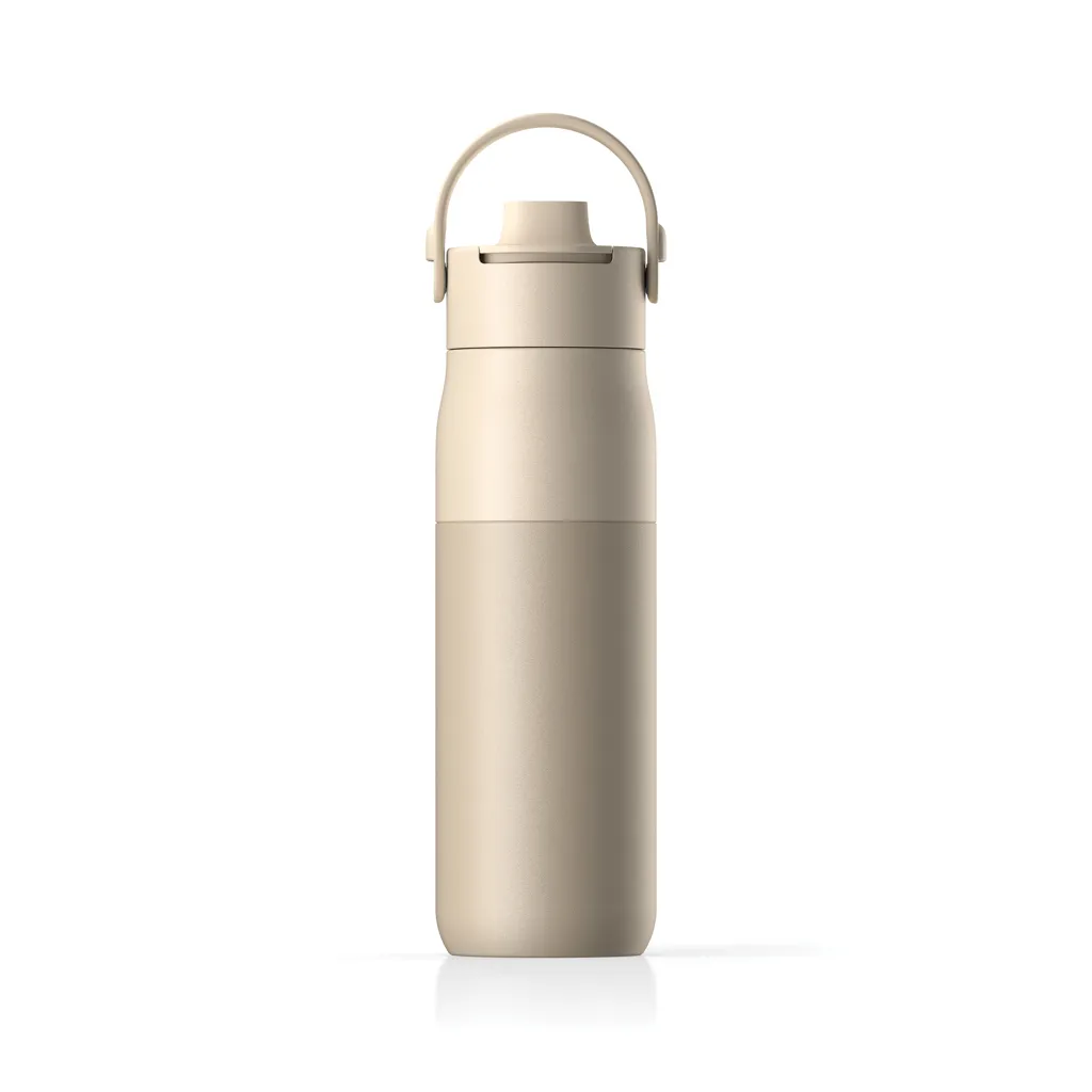 BRITA LARQ Essential Wasserflasche 680ml, beige – Bild 5