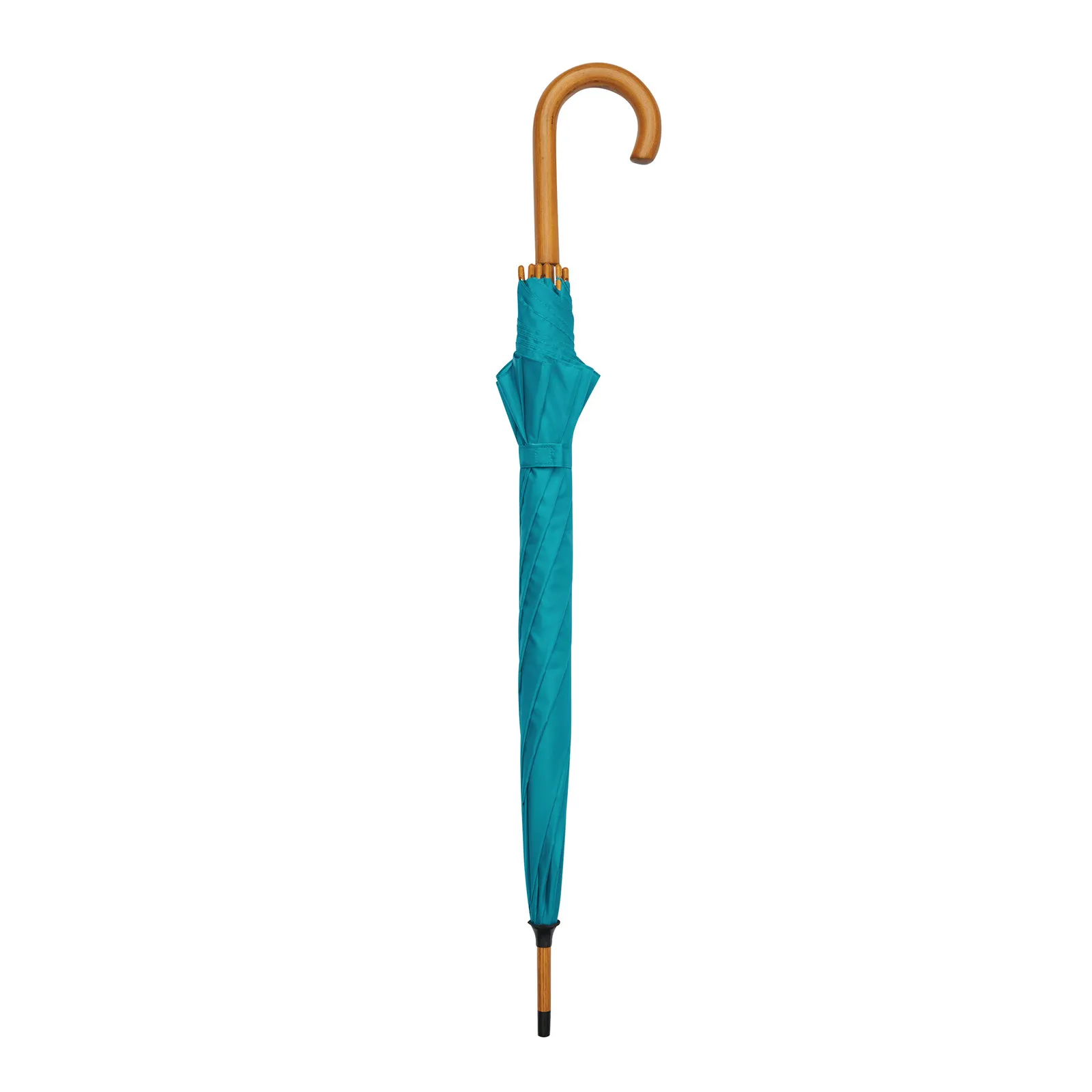 JAZZ Umbrella, Automatik-Holzstockschirm, petrol – Bild 3