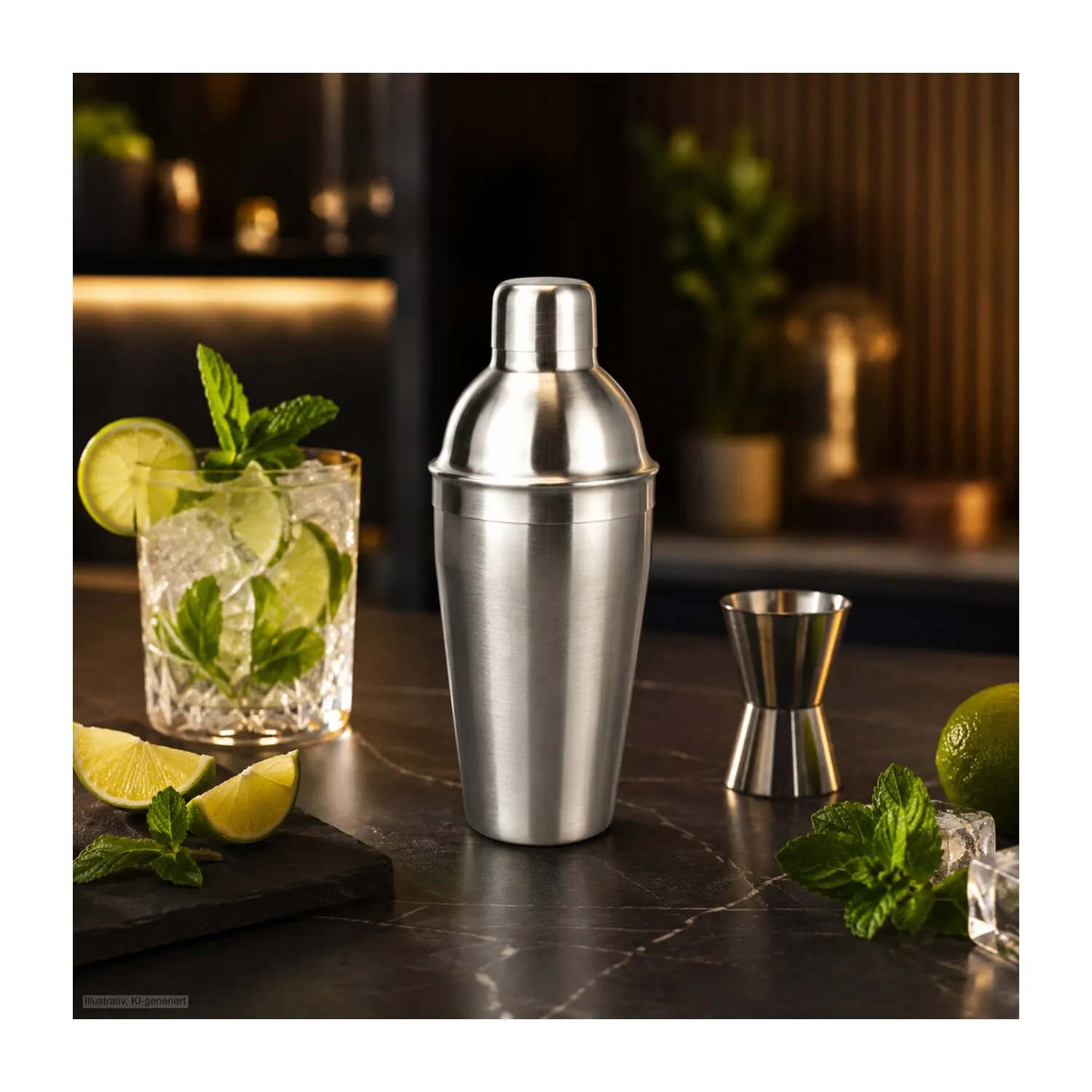 ROMINOX® Cocktailshaker // Shakeme, silber – Bild 4