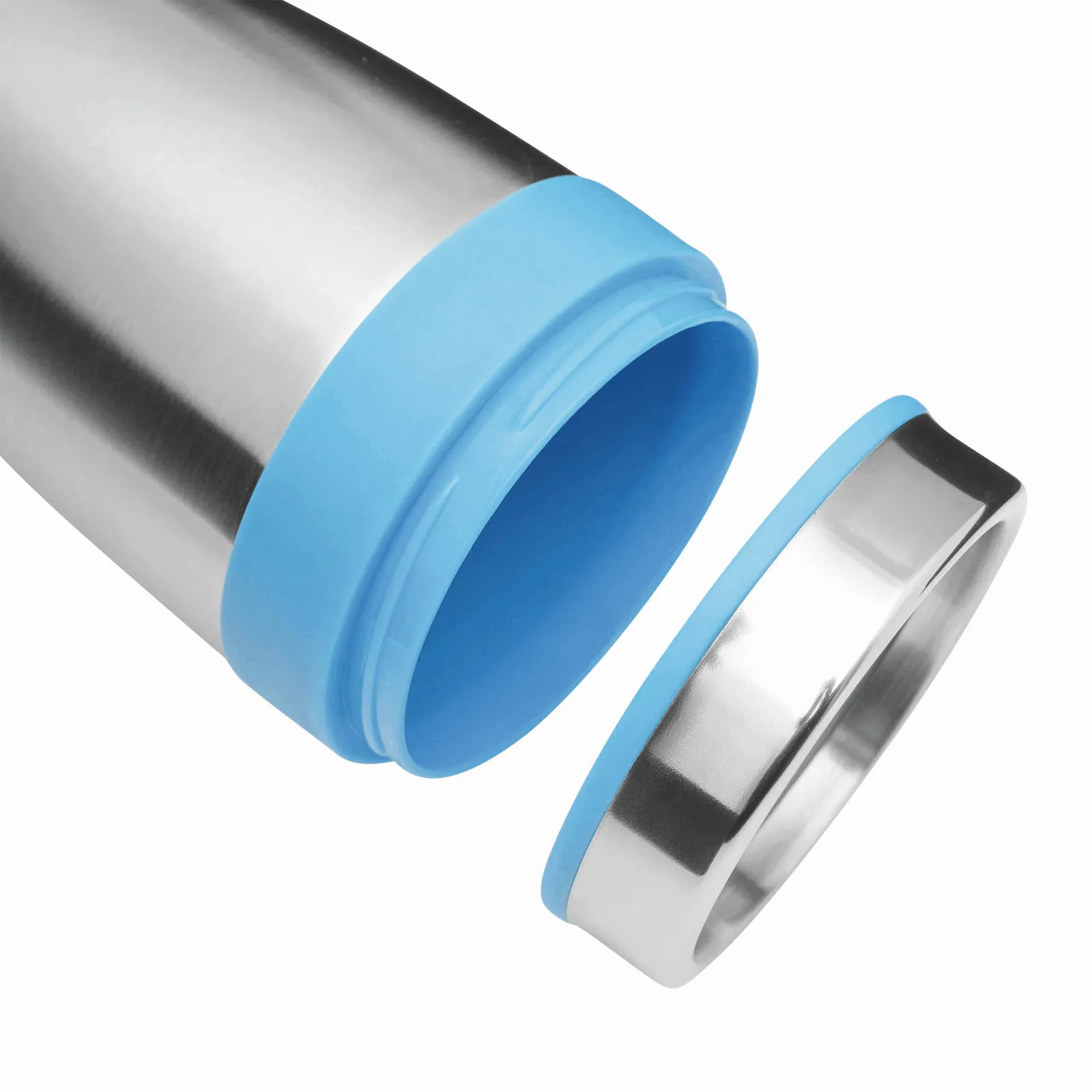LUNGO - Isolierbecher blau, silber, blau, silber – Bild 4