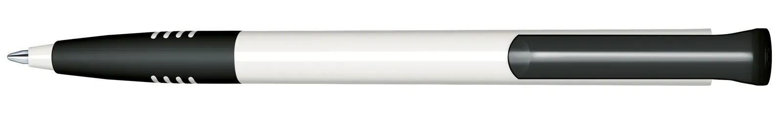 Super Hit Polished Basic SG Druckkugelschreiber, Weiß - Schwarz – Bild 3