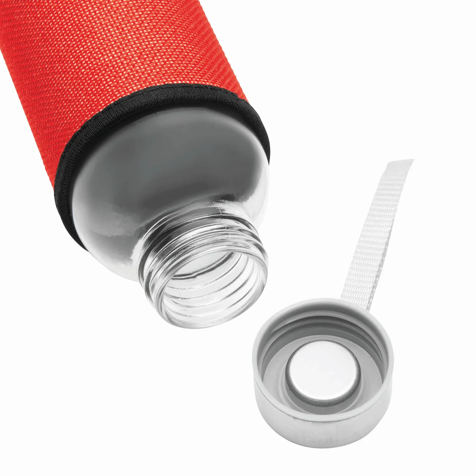 TAKE JUTY - Glas-Trinkflasche, rot – Bild 5