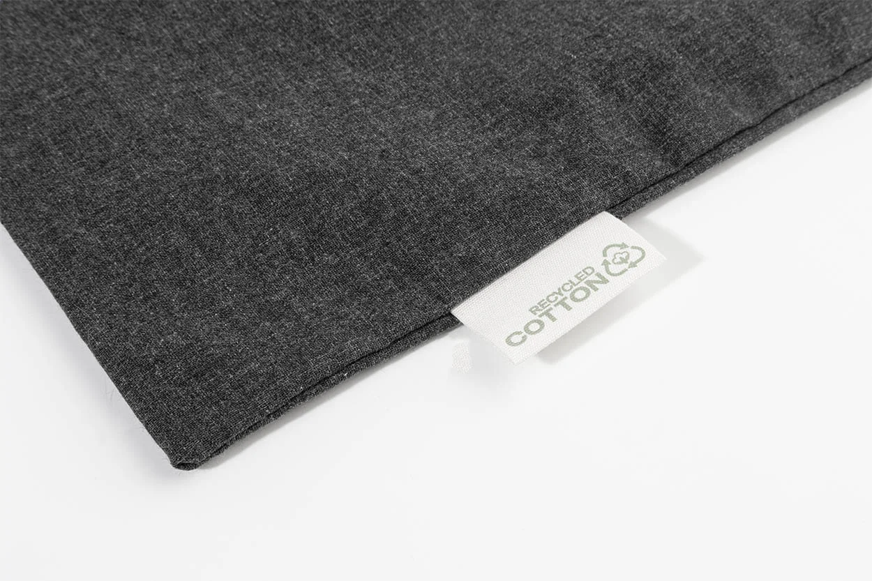 Einkaufstasche Totepex Hue aus recycelter Baumwolle, schwarz – Bild 3
