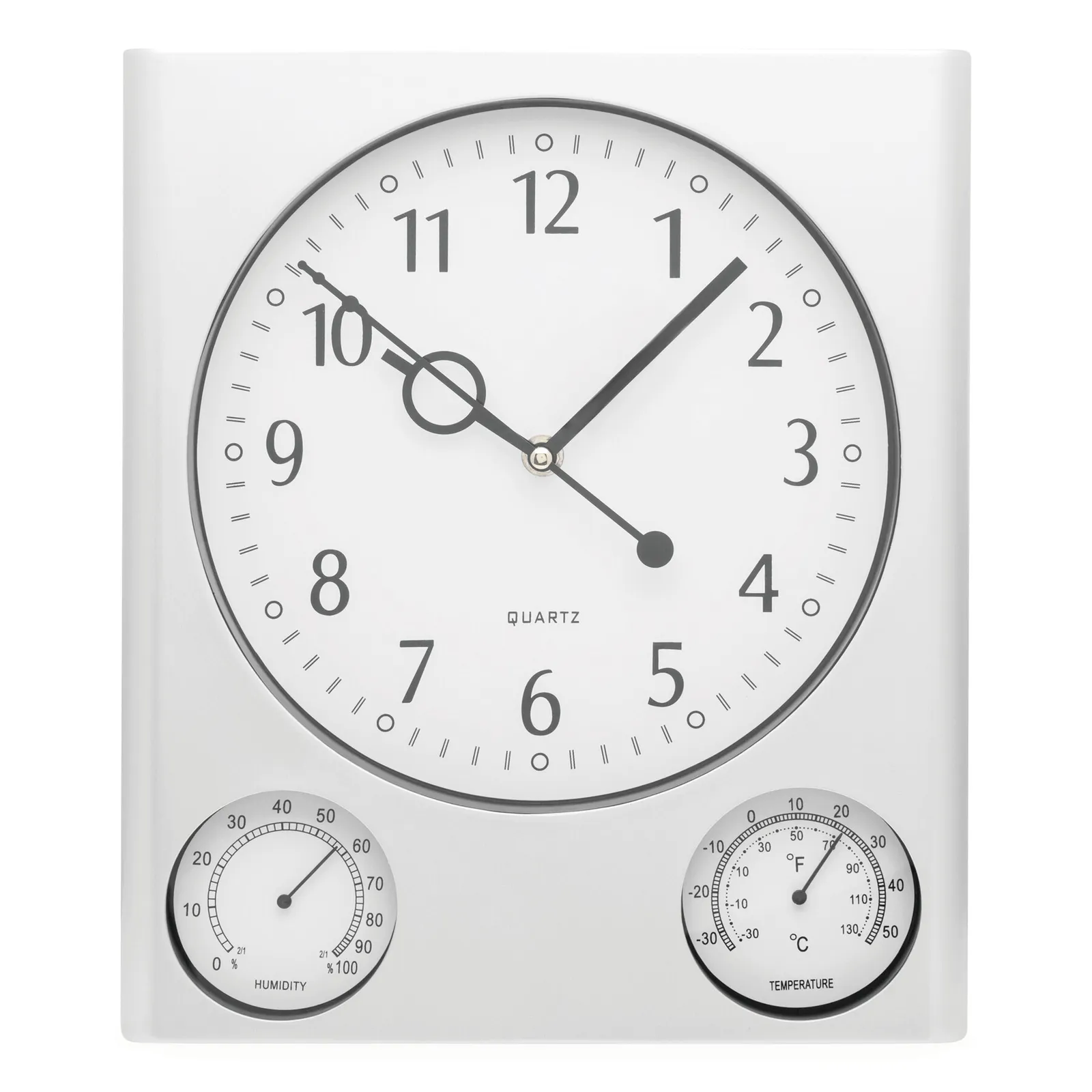 SATURN - Rechteckige Wanduhr silber, silber – Bild 2