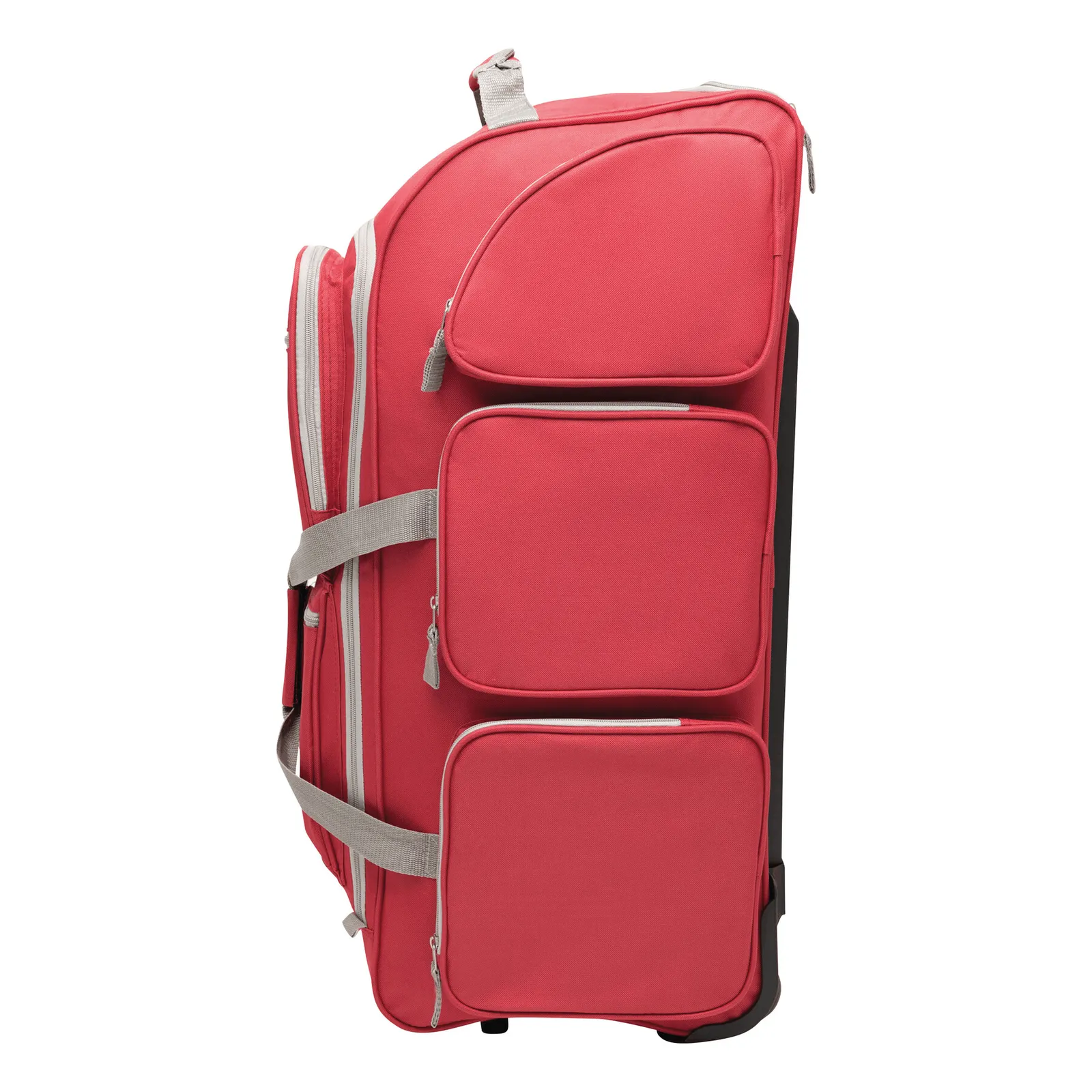 9P - Trolley-Reisetasche, grau, rot – Bild 6