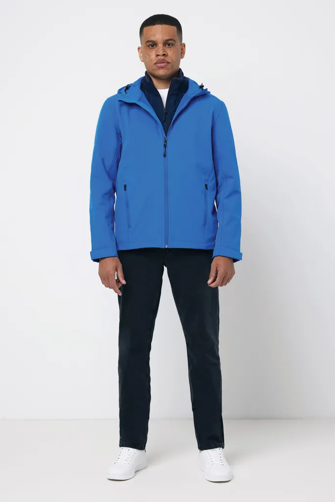 IQONIQ Makalu Herren Softshelljacke aus recyceltem Polyester, Königsblau – Bild 4