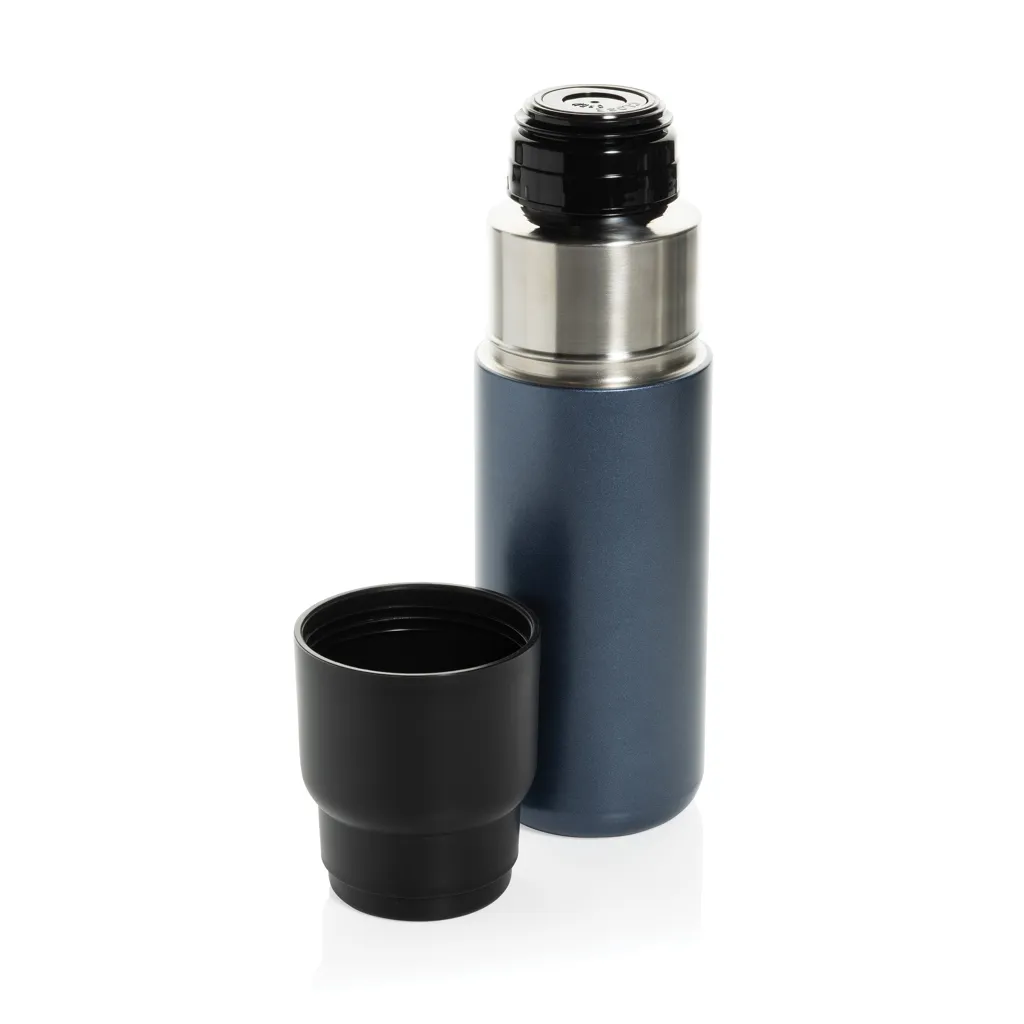 Thermocup RCS – recycelte Thermosflasche mit Becher, 500ml, navy blau – Bild 3