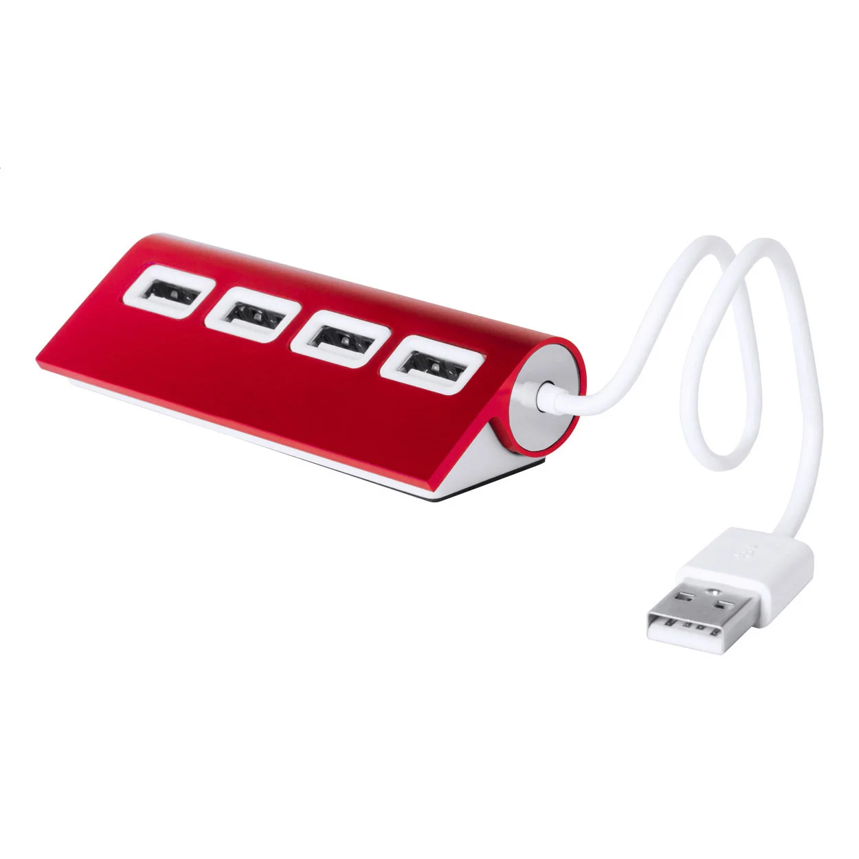 Usb Hub Wudge, rot, weiß – Bild 2
