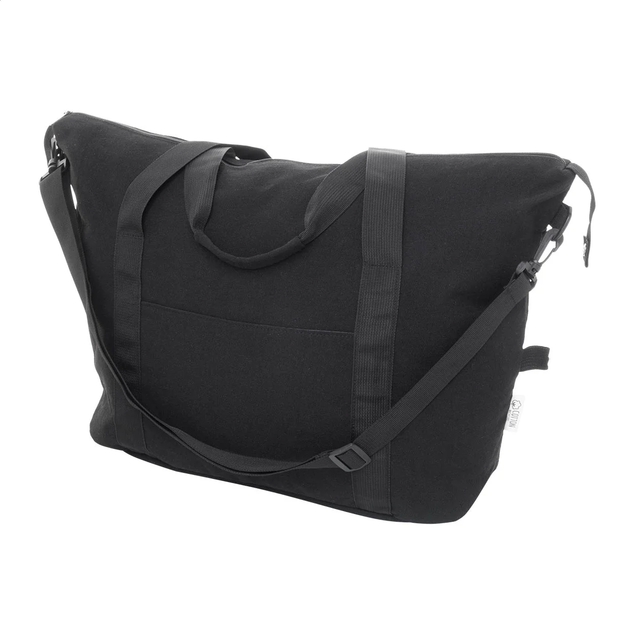 Recycelten Canvas Reisetasche Rebyss Travel, schwarz – Bild 4