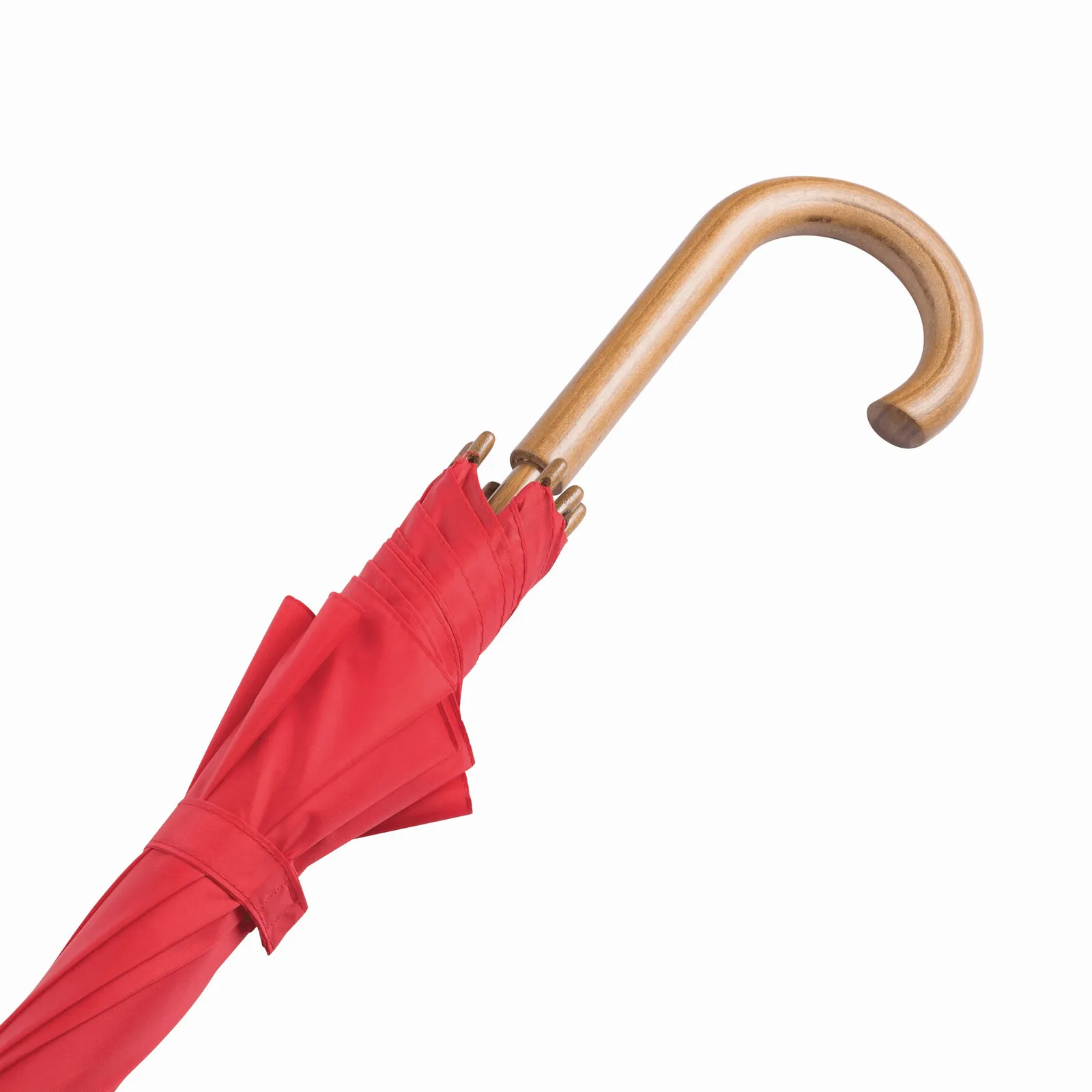 BOOGIE Umbrella, Automatik-Holzstockschirm, rot – Bild 6