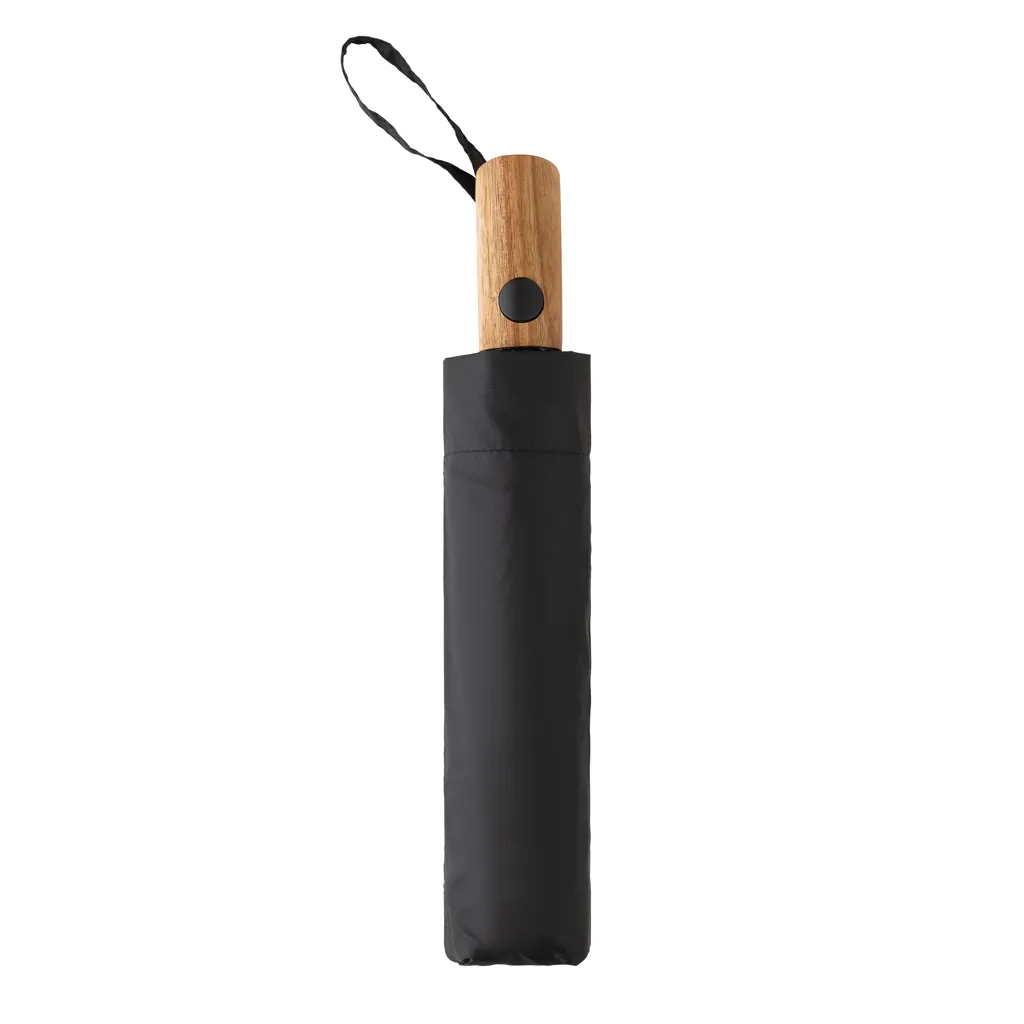 Kaycey 21“ Auto-Open Mini-Regenschirm aus AWARE™ rPET, schwarz – Bild 3