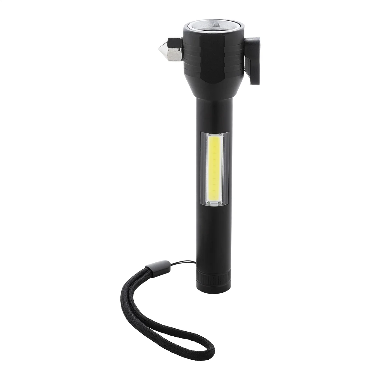 Taschenlampe Hemmerg mit Notfallhammer, schwarz – Bild 2