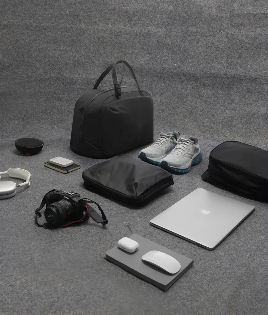 Urban wasserabweisende Wochenendtasche, schwarz – Bild 24