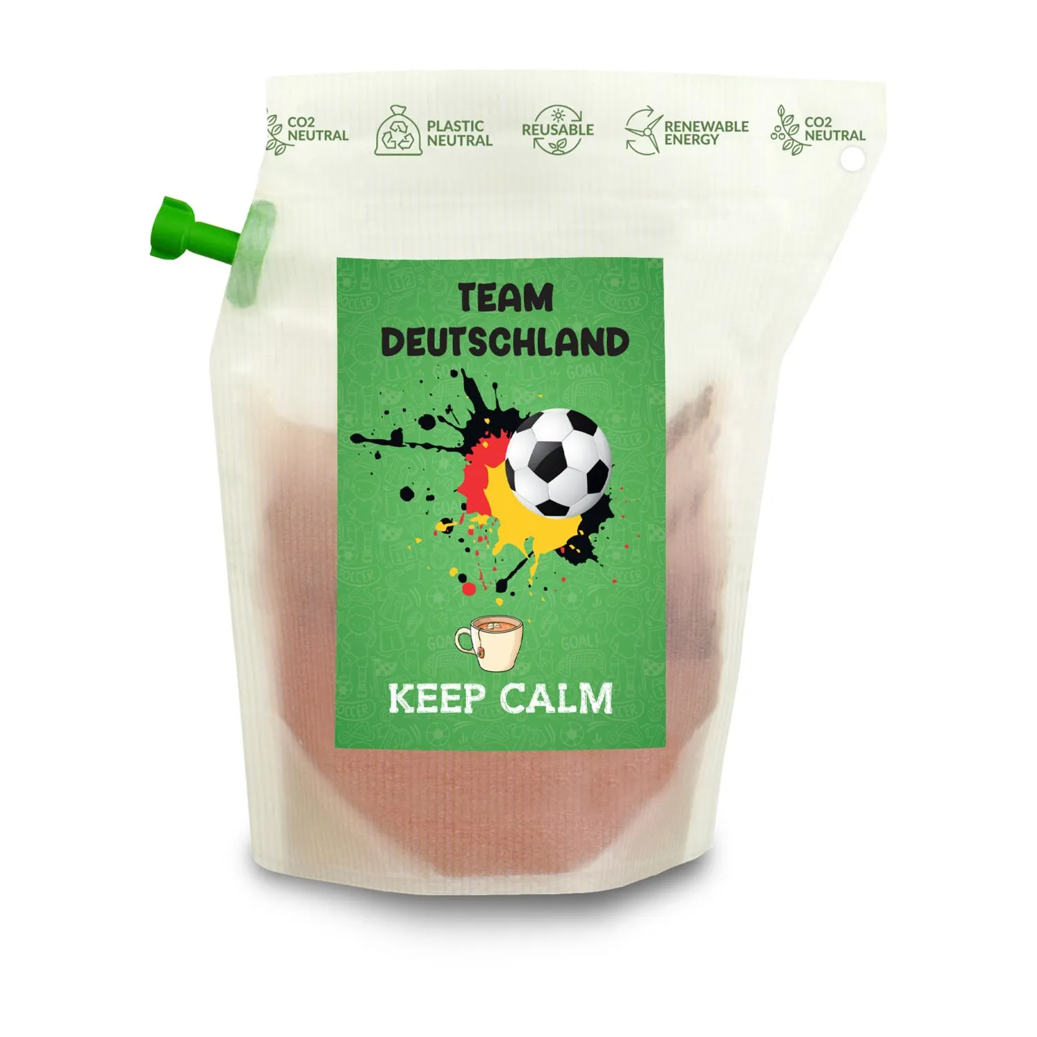 Geschenkartikel / Präsentartikel: Fußball Team Deutschland Keep Calm, Tee im Brühbeutel