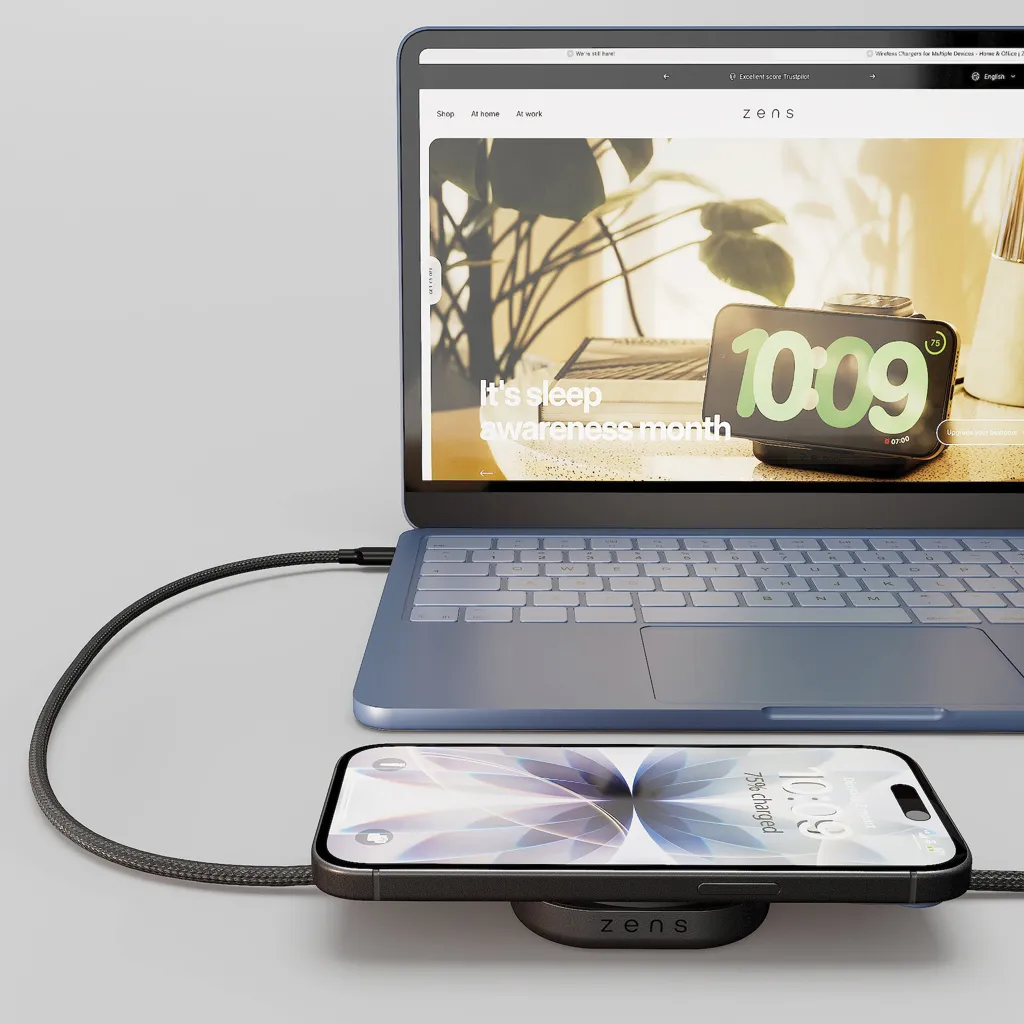 Zens Ladekabel USB C-C Pro 2, schwarz – Bild 7