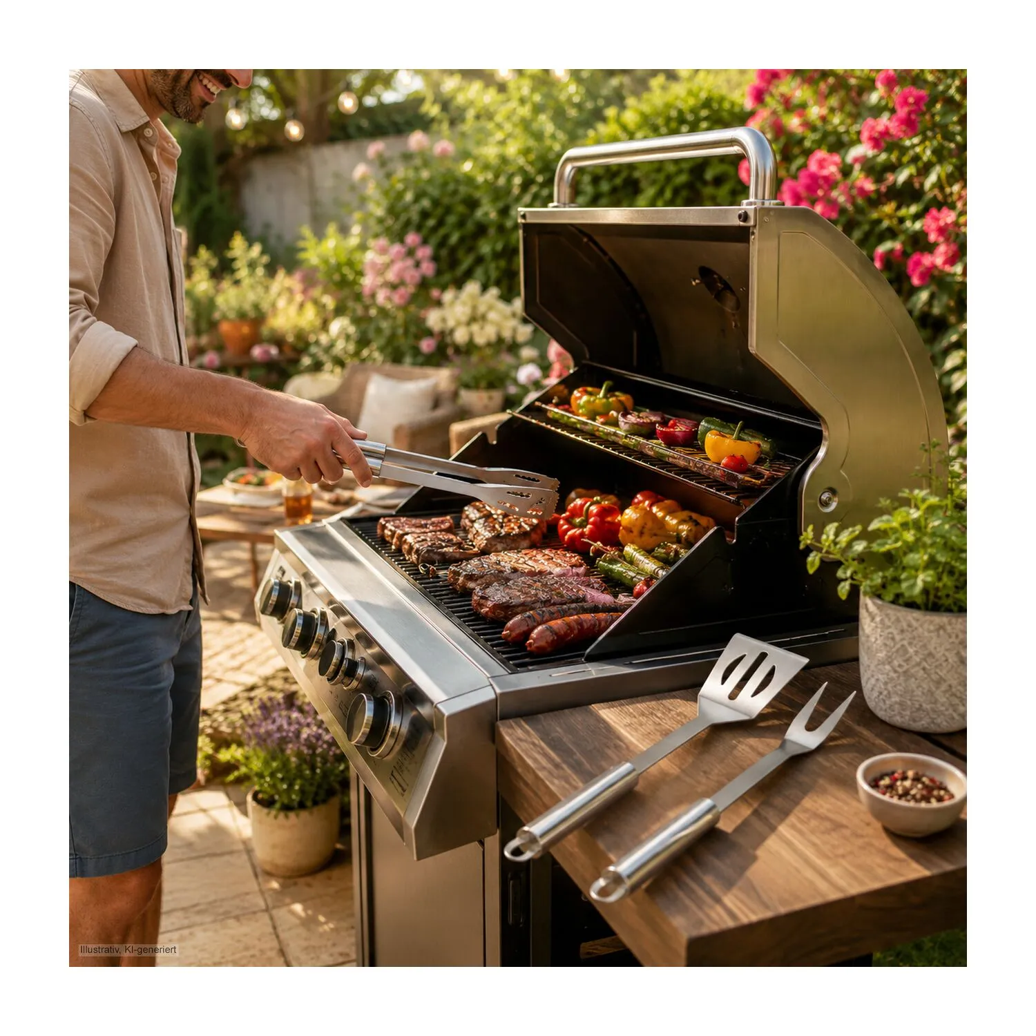 ROMINOX® Grillkoffer // Barbecue, silber – Bild 6