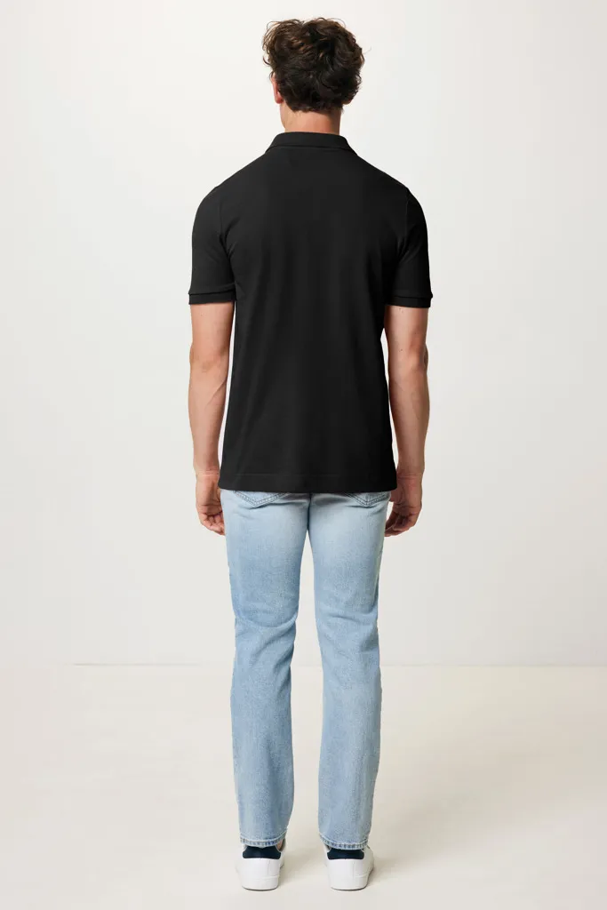 IQONIQ Yosemite Piqué-Poloshirt aus recycelter Baumwolle, schwarz – Bild 5