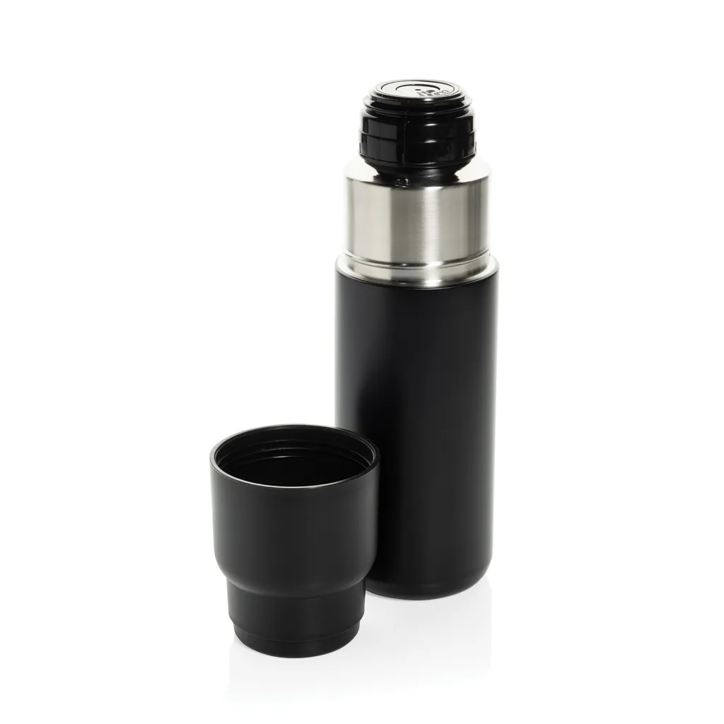 Thermocup RCS – recycelte Thermosflasche mit Becher, 500ml, schwarz – Bild 3