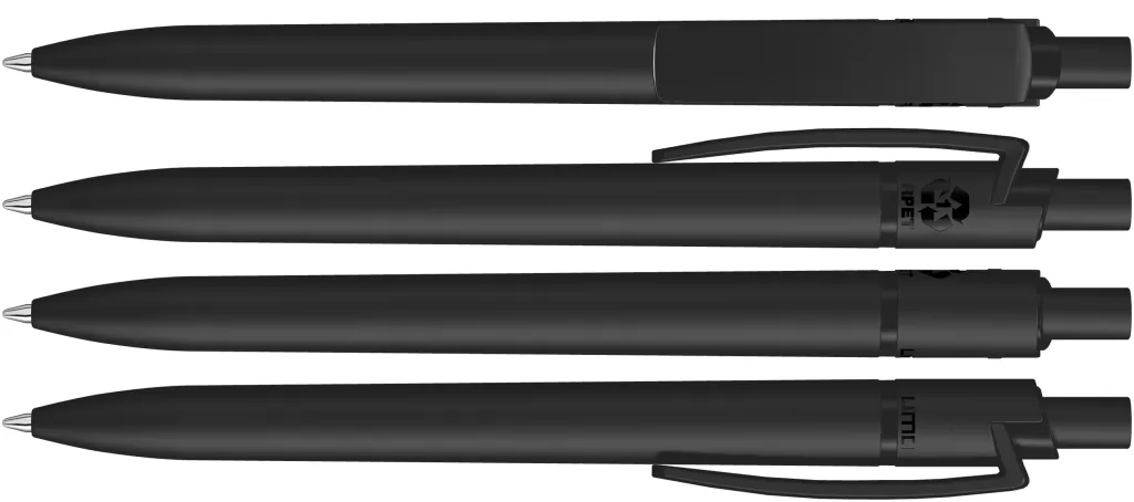 RECYCLED PET PEN STEP F Druckkugelschreiber schwarz, schwarz – Bild 2