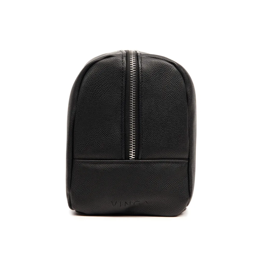 VINGA Bermond Kulturtasche aus RCS recyceltem PU, schwarz – Bild 6