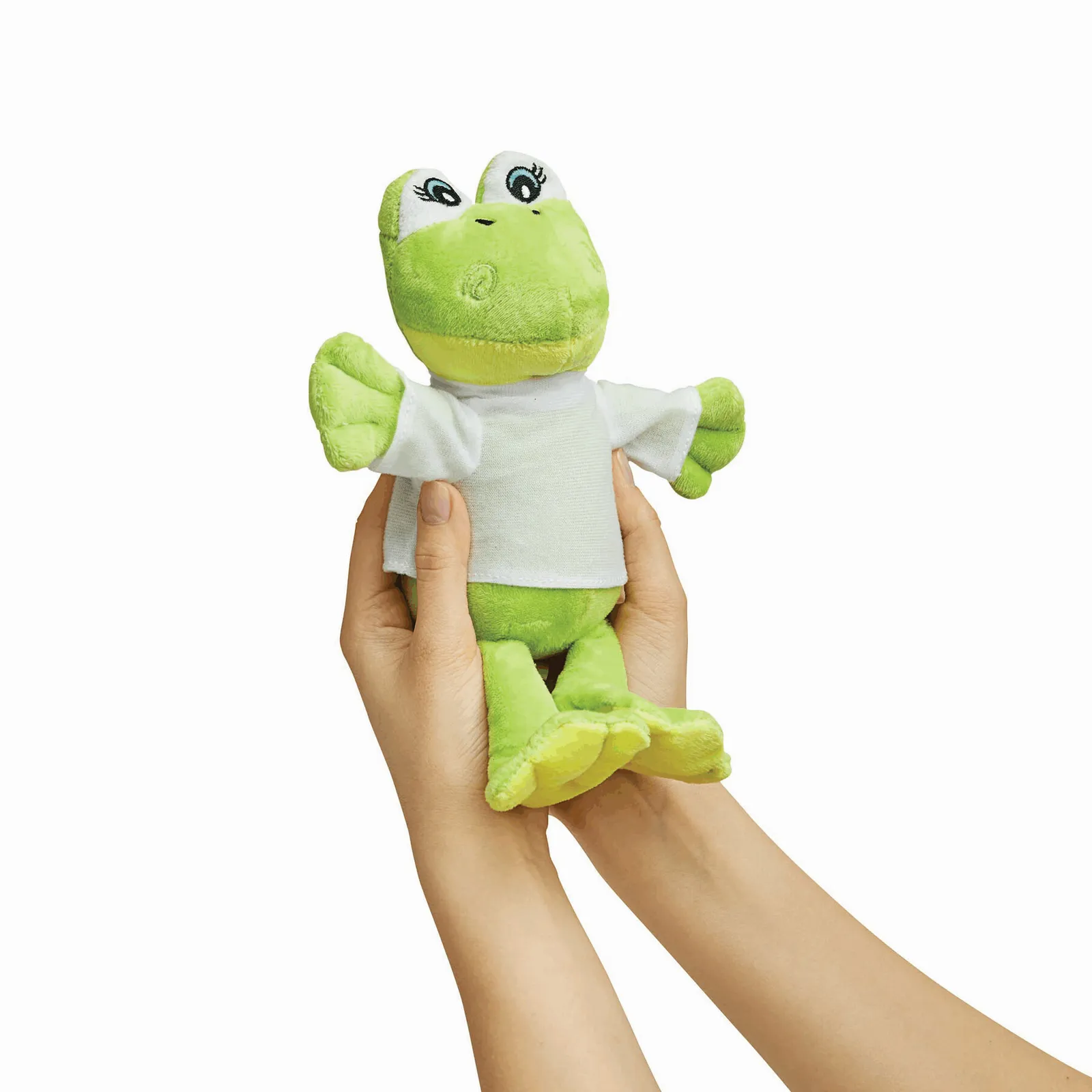 FRIEDA - Plüsch-Frosch grün, weiß, grün, weiß – Bild 5